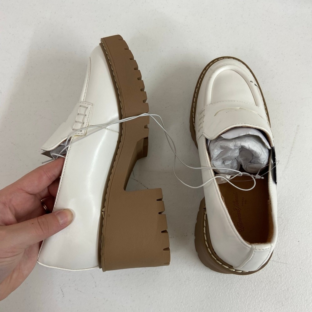 NEW Universal Thread women's off-white Maisy‎ slip on platform loafers shoes 5.5 - Picture 4 of 8